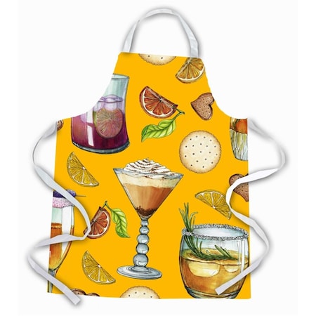 Carolines Treasures Drinks and Cocktails Gold Apron BB5202APRON